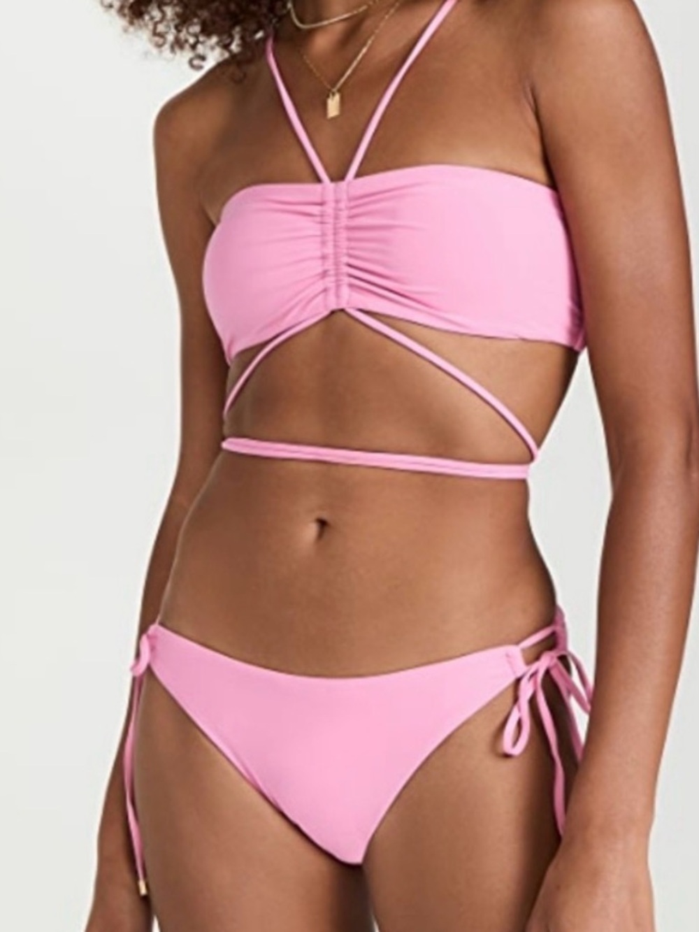 PQ Swim Pink Strappy Bandeau Bikini